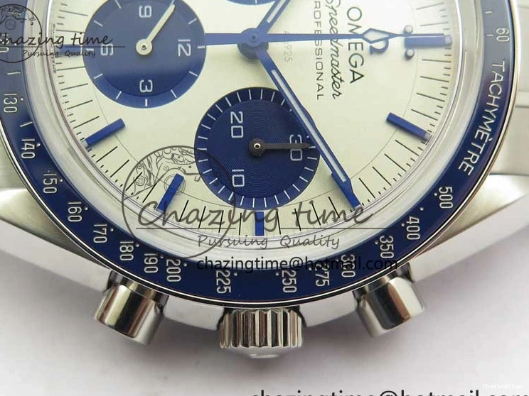 0416 Speedmaster SS Snoopy Apollo OMF Best Edition White Dial on SS Bracelet Venus EasyCare 7877